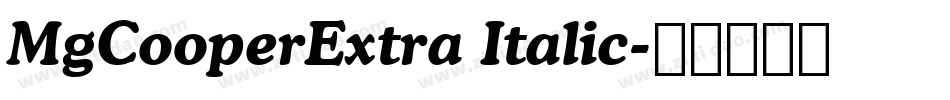 MgCooperExtra Italic字体转换